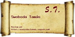 Swoboda Tamás névjegykártya